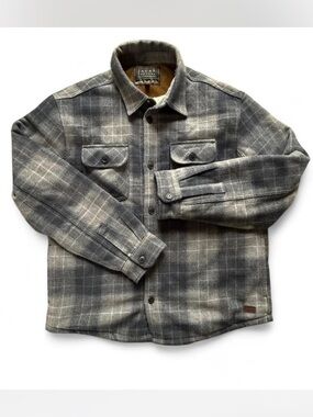 Jachs New York Jacket Mens XL Gray Plaid Sherpa Lined Shacket Heavy outdoors